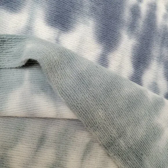 Madewell Ottoman Jacquard V-Neck Setlist Boxy Crop Top Tie-Dye Blue Women Sz XL - Picture 7 of 10